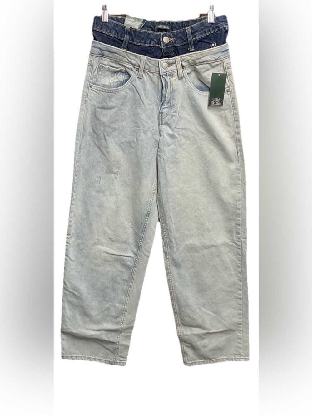 Wild Fable Jeans Double Removable Waistband 90s Relaxed Straight Mid Rise Size 6